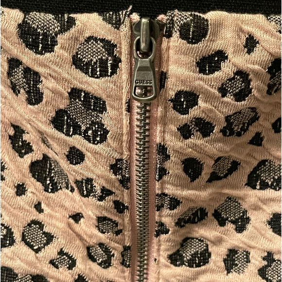 NWT GUESS Holly Leopard Print Pink Black Sweetheart Bustier Peplum Top XL - Picture 4 of 16